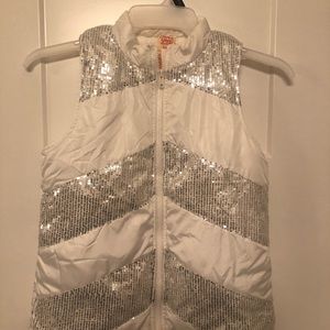 Girl’s Sequin Puffer Vest XL 14/16